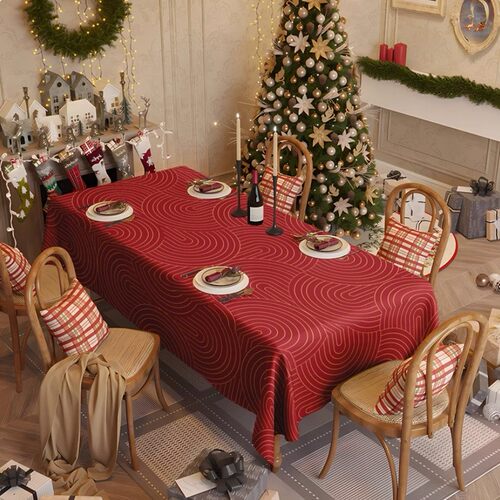 Christmas tablecloth, no wash waterproof table cloth圣诞桌布