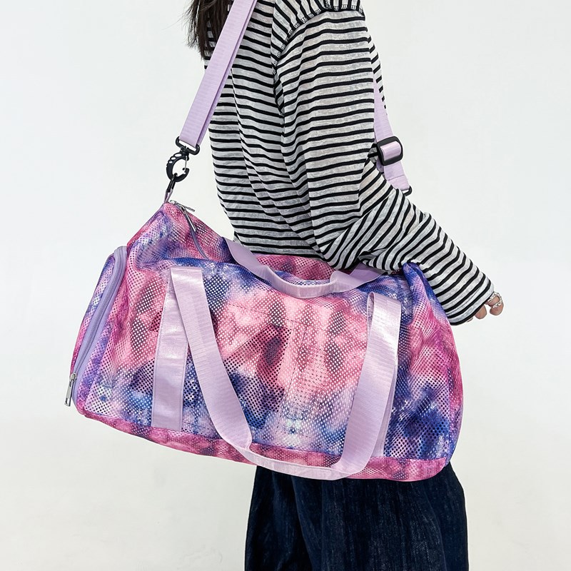 Tie dye mesh travel bag, beach vacation travel bag旅行包网眼