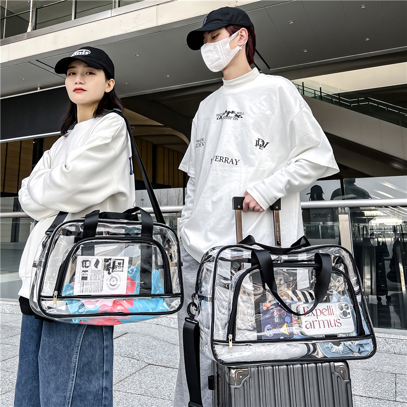 Travel bag large capacity transparent PVC travel bag旅行包