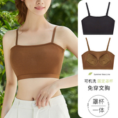 抹胸内衣女夏天薄款 无痕小胸聚拢防走光裹胸美背吊带背心一体文胸