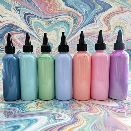 湿拓画颜料 水拓画 墨流工艺 水拓丝巾 艺术颜料 100ML
