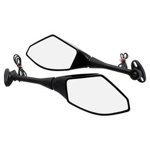 适用摩托车配件后视镜倒车镜转向灯反光镜川崎小忍者铃木地平线跑