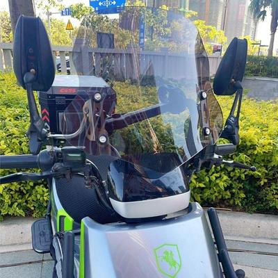 适用黑骑士挡风板雅迪电动车前风挡玻璃改装加高升降透明挡风板配