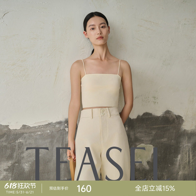 TEASEL「穿衣自由」进口三醋酸干爽透气夏日苾备长/短平口吊带