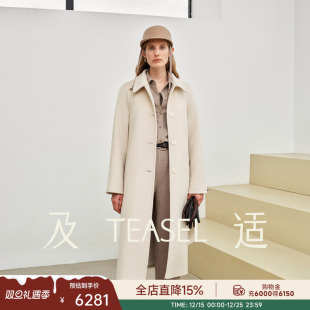 TEASEL「INIFINITY ALXA」14.5微米老佛爷加厚带里衬纯羊绒大衣