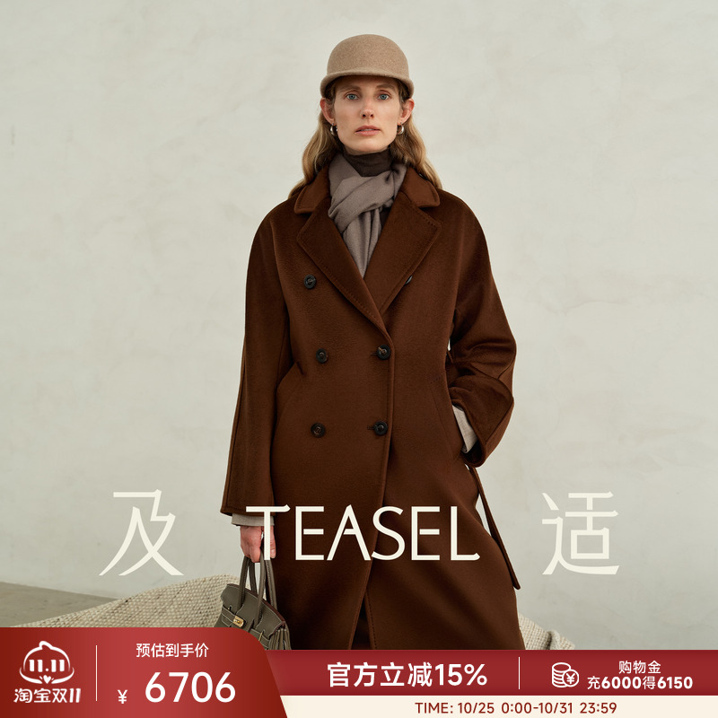 101801保暖加厚带里衬纯羊绒大衣