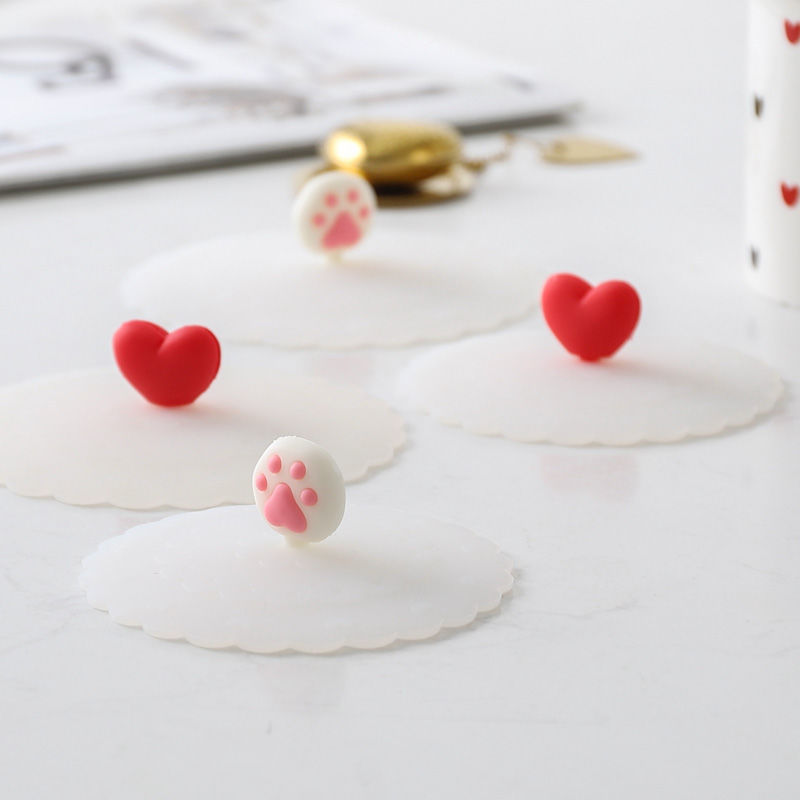 杯盖通用硅胶水杯盖子配件圆形万能茶杯盖马克杯玻璃陶瓷杯盖防尘