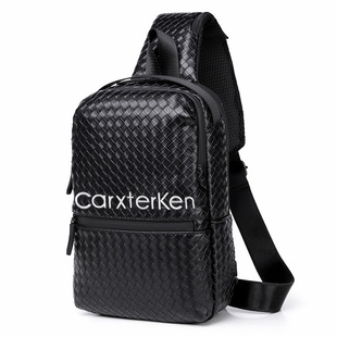 ipad电脑男包 单肩韩版 男士 胸包编织纹大容量胸前斜挎包小背包热卖