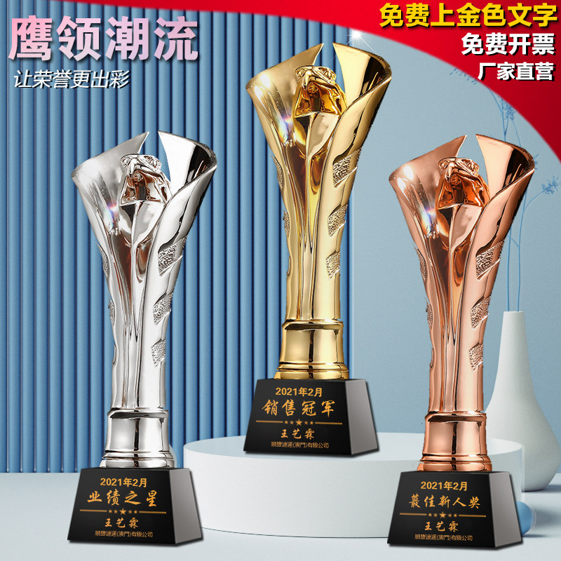引领时尚杰出精英百万英雄奖杯定奖杯/奖章/奖状/证