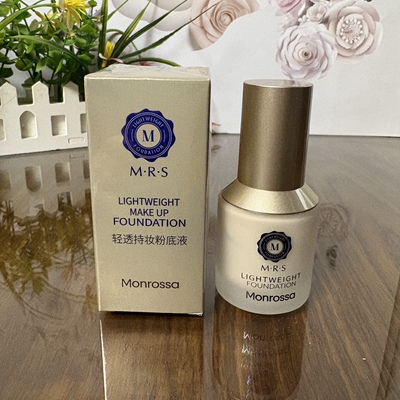 MRS蒙瑞莎轻透持妆粉底液混干油皮水润控油遮瑕持久学生新手平价
