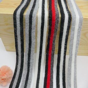 针织胸襟布料边条装饰花边带布艺2.5CM兔毛辅料领口下摆袖口边