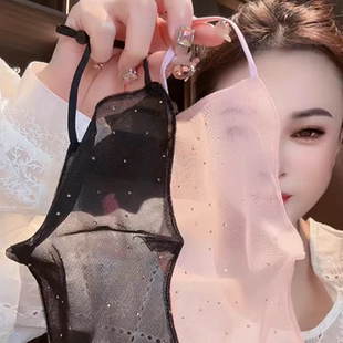 网纱满天星立体防晒口罩亲肤透气防晒水洗 网红同款