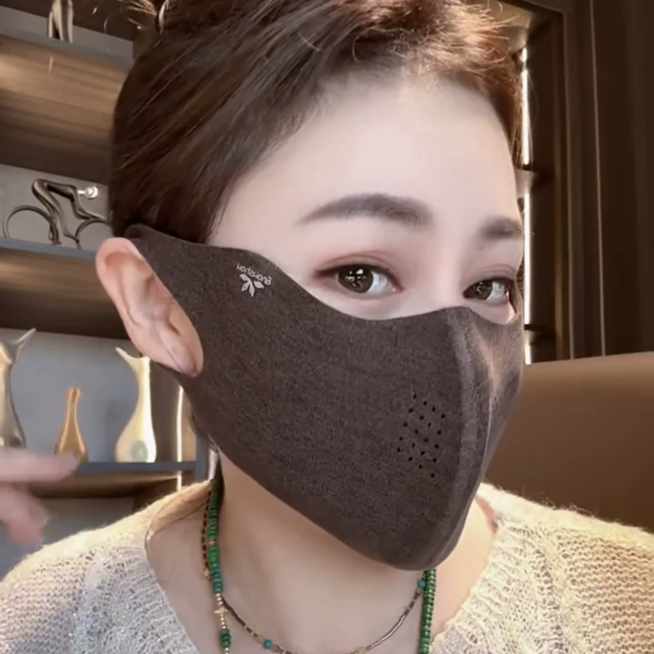 秋冬上新双面德绒立体保暖口罩女款舒适柔软透气颜值高可水洗