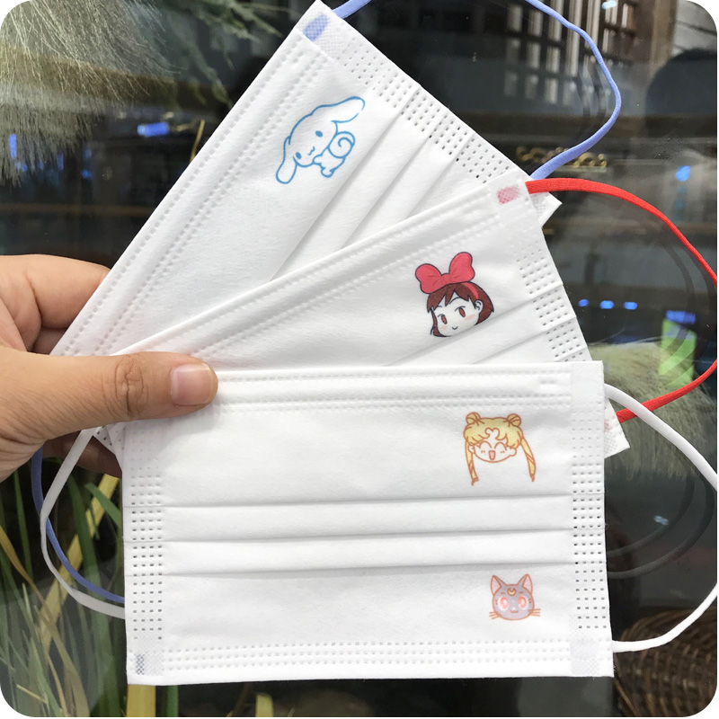 美少女战士一次性口罩大人儿童透气可爱卡通时尚男女生防尘护成人