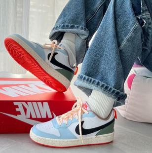 Court DX6052 Borough 2白蓝泼墨低帮运动板鞋 101 Low 耐克Nike