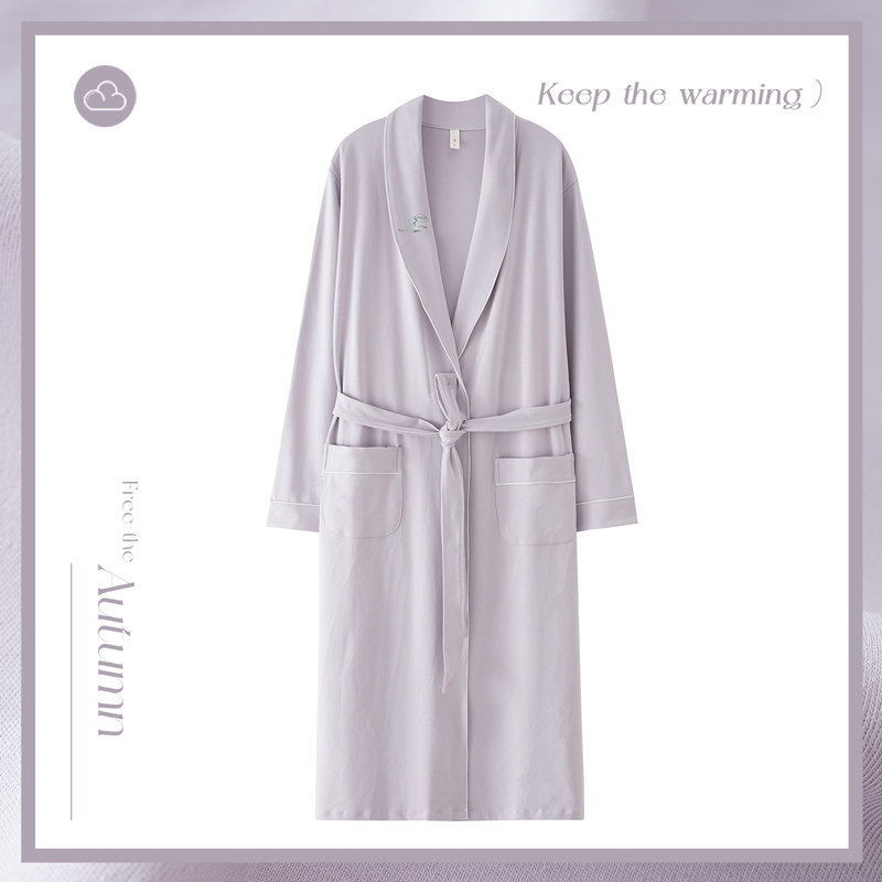 2026新款纯棉春秋季纯棉长袖浴袍长款睡裙晨袍家居服式睡衣家居服,女士内衣/男士内衣/家居服,睡袍/浴袍,淘宝优惠券,粉丝福利购,淘宝优惠卷