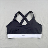 外贸运动交叉黑色背心瑜伽文胸弹力健身短裤 女训练聚拢性感内衣