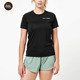 运动羽毛球上衣 圆领速干修身 丝滑免熨黑色 T恤 外贸女网球服短袖