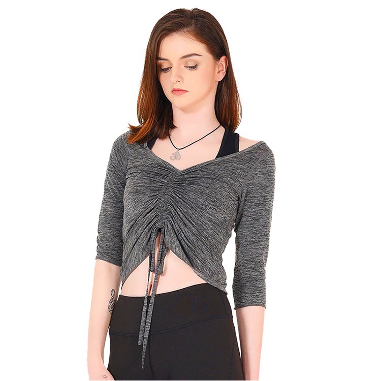 外贸女瑜伽速干两面穿绑带