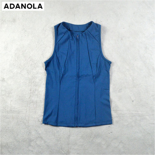 欧英户外运动骑行拉链马甲女夏季坎肩无袖外套圆领瑜伽运动背心