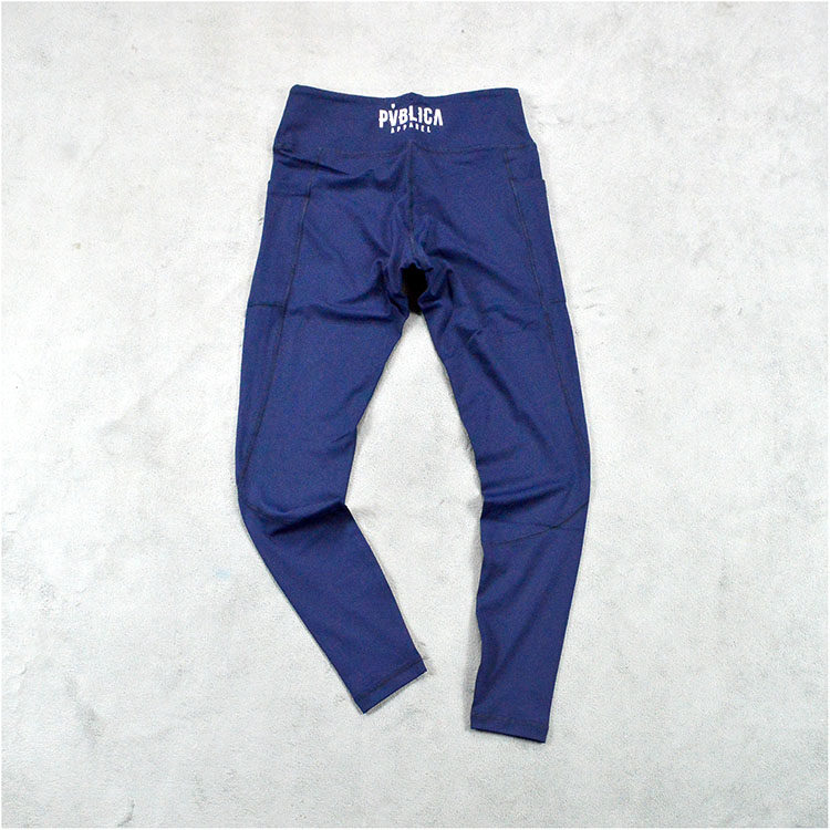 运动长裤 女士紧身透气中腰翘臀侧口袋涤纶黑色跑步运动裤 好穿