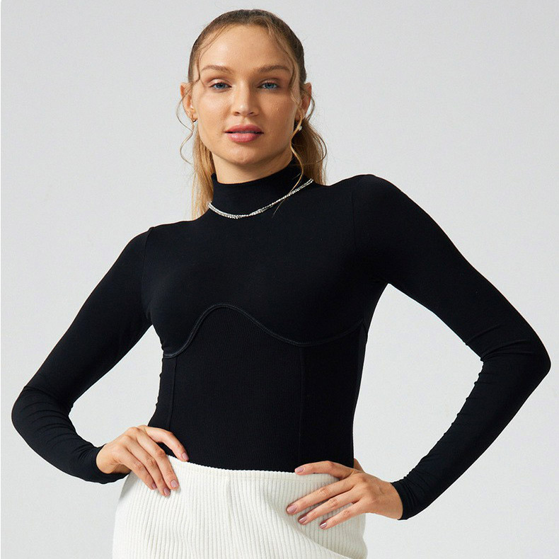 女子运动上衣杂款样版衣瑜伽健身服训练速干弹力紧身长袖T恤