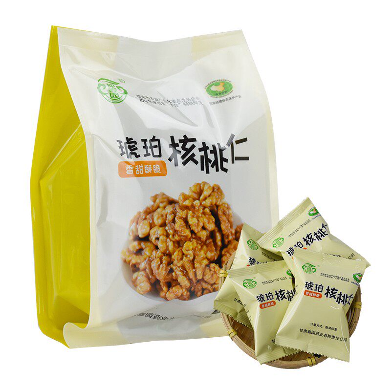 琥珀核桃仁300g袋装  甜甜的  蜂蜜包裹 坚果零食装（包装随机）