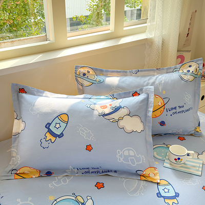 12868A类新疆全棉单品枕套卡通学生宿舍枕芯套成人家用48*74枕套