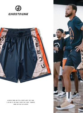 库里篮球裤休闲运动裤男速干四分街头篮球短裤街球短裤跑步训练裤