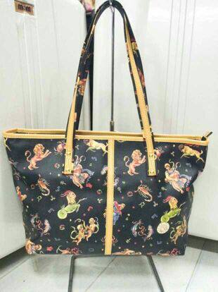 莎萱袋鼠正品黑色大包欧美休闲时尚百搭款手提单肩两用女包能装A4
