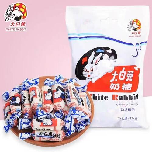 大白兔奶糖袋装227g零食优选大白兔奶糖糖果年货休闲解馋点心小吃