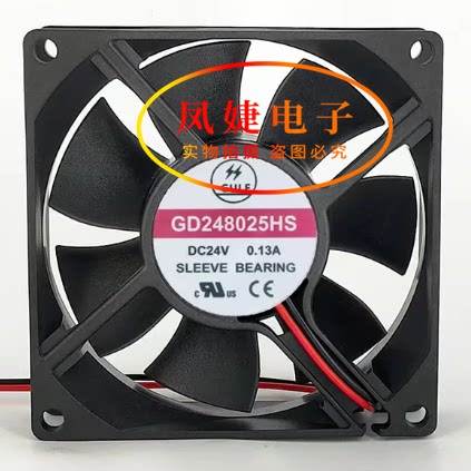 台湾GULF GD248025HS 24V 0.13A 8025 8厘米电焊机变频器散热风扇