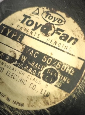 Toyo日本 TYPE UT655D-TP(F15) T655D F15 200V 43/40W耐高温风扇