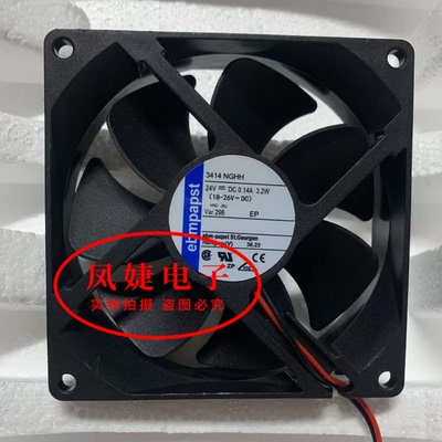ebmpapst德国 9025 3414NGHH 24V 0.14A 3.2W 9厘米 变频散热风扇