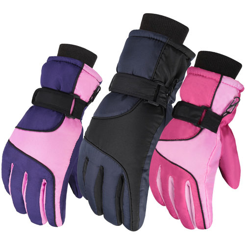 成人男女冬季三层加厚加绒保暖防水防滑骑行滑雪防寒耐磨风手套冬