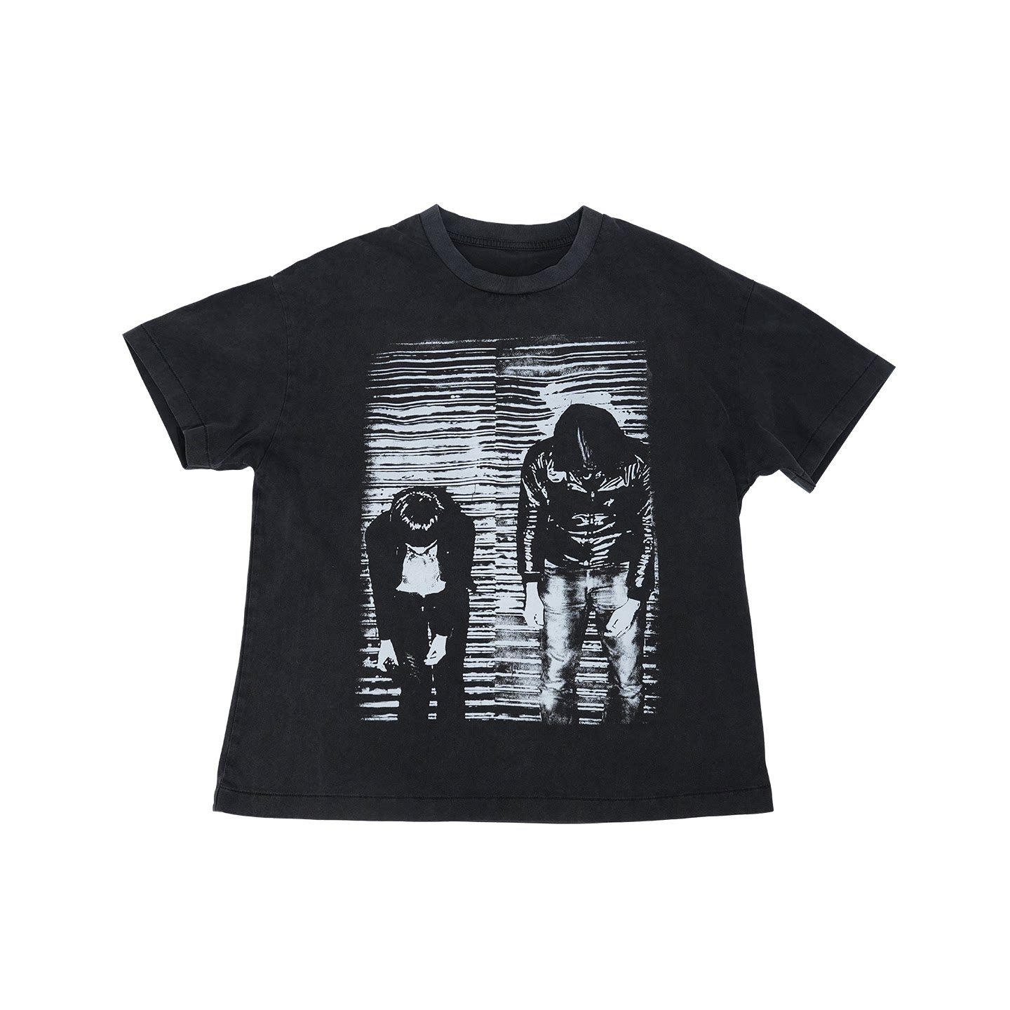 thumbnail for MKSZY Crystal Castles Crystal Castle Single Stitch Cracked Vintage Short Sleeve T