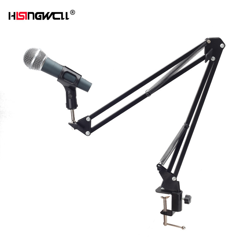 ZC1大悬臂支架直播话筒麦克风桌面悬挂金属防震折叠伸缩360度旋转