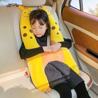 儿童车载睡觉神器后排汽车抱枕小孩大人长途坐车枕头安全带护肩套