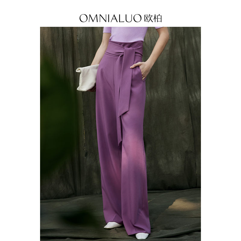 【柳哥来了】欧柏兰奴阔腿裤女春装新款宽松显瘦西装长裤子
