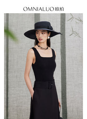 【柳哥严选】欧柏兰奴高级感针织吊带背心女外穿夏新百搭修身打底