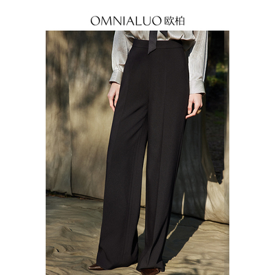 【设计总监然姐】欧柏兰奴阔腿裤女2025春新款宽松显瘦休闲西装