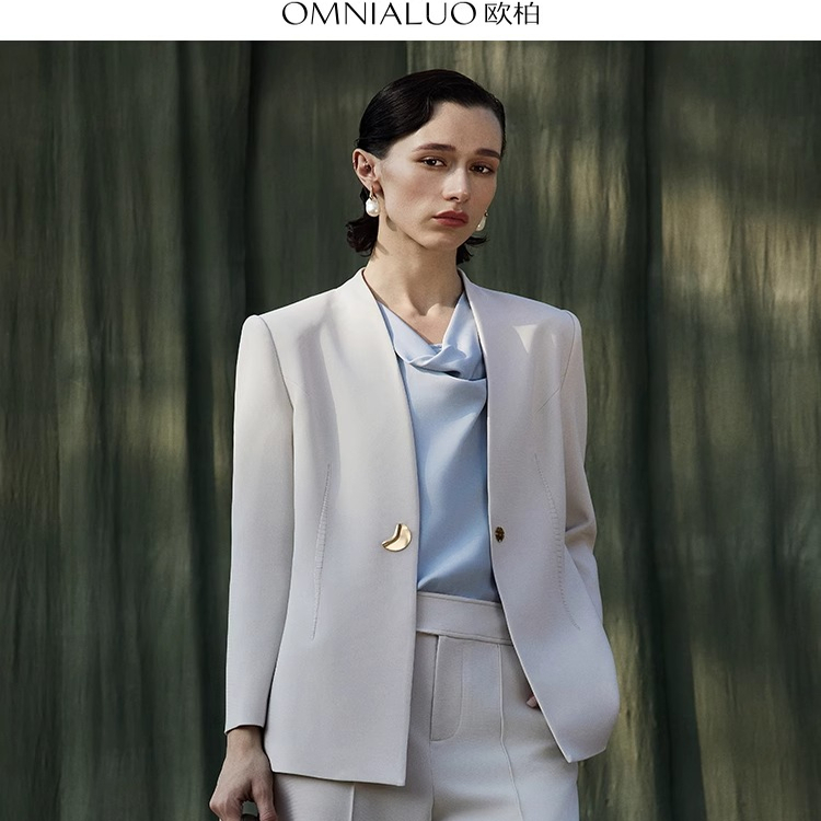 【柳哥来了】【进口三醋酸】欧柏2025年小西装外套轻奢职业西服