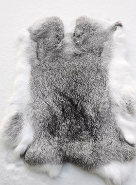 兔皮整张大兔皮皮毛一体坐垫皮草服装内胆帽子袖口围巾手套毛皮料