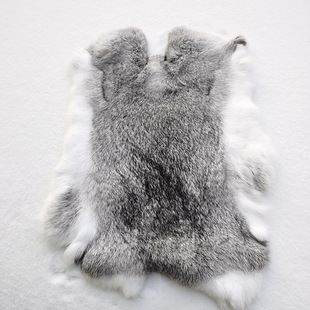 兔皮整张大兔皮皮毛一体坐垫皮草服装 口围巾手套毛皮料 内胆帽子袖