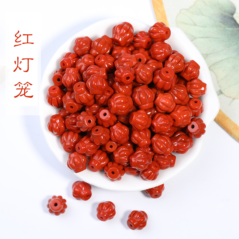 南红玛瑙满肉灯笼珠桶珠隔珠星月