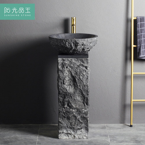 立柱盆复古户外庭院石材立柱盆