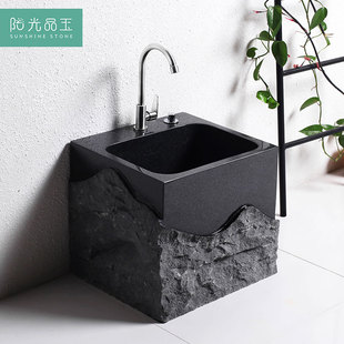 水槽 阳光品玉家用拖把池户外庭院石材阳台卫生间石头墩布池落地式