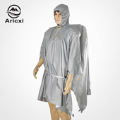 ARICXI户外雨衣15D涂硅涂银三合一徒步登山露营防水透气全身雨披