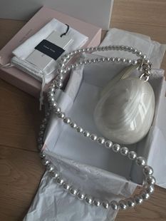珍珠蛋法式经典款micro珍珠蛋斜挎包珍珠链条