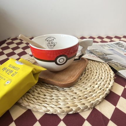 宝可梦Pokemon cafe限定餐具精灵球早餐杯卡比兽盘子